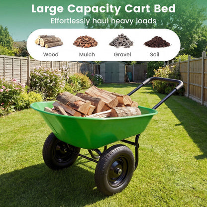 2 Tire Heavy-duty Dolly Utility Cart Wheelbarrow Garden Cart