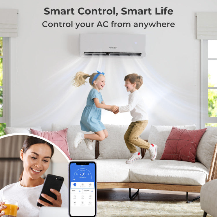 UltrEco Series 30000 BTU 3 Zone 23 SEER2 Mini Split Air Conditioner Wifi Enabled with Heat Pump