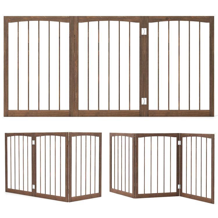 30 Inch Tall Wooden Pet Fence for Cats Small and Medium Dogs