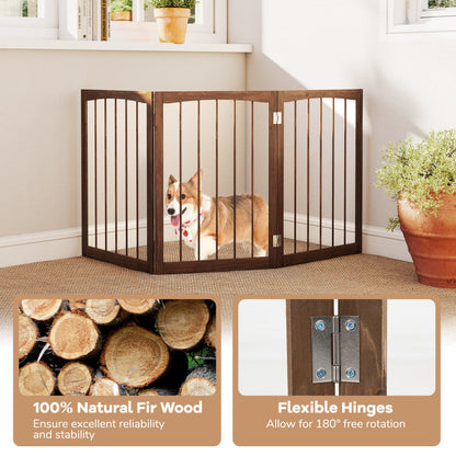 30 Inch Tall Wooden Pet Fence for Cats Small and Medium Dogs