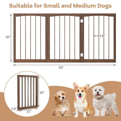 30 Inch Tall Wooden Pet Fence for Cats Small and Medium Dogs