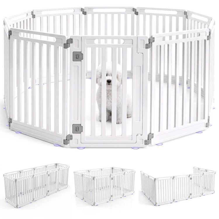 31.5" Height Indoor Outdoor Dog Playpen with 10 Panels