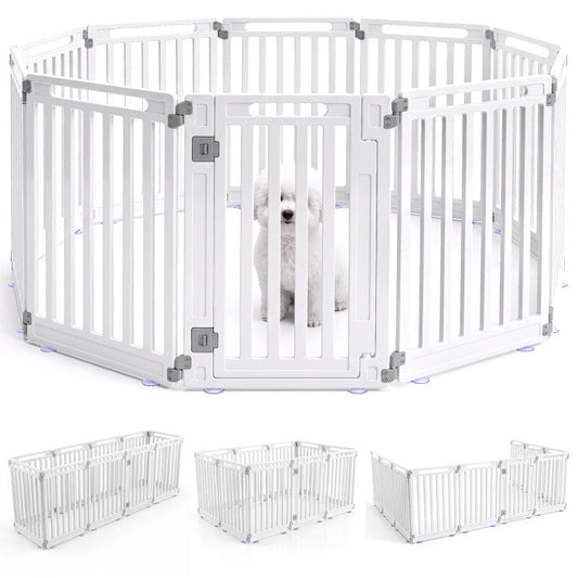 31.5" Height Indoor Outdoor Dog Playpen with 10 Panels
