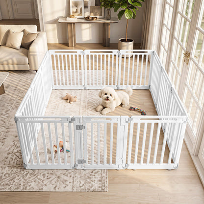 31.5" Height Indoor Outdoor Dog Playpen with 12 Panels