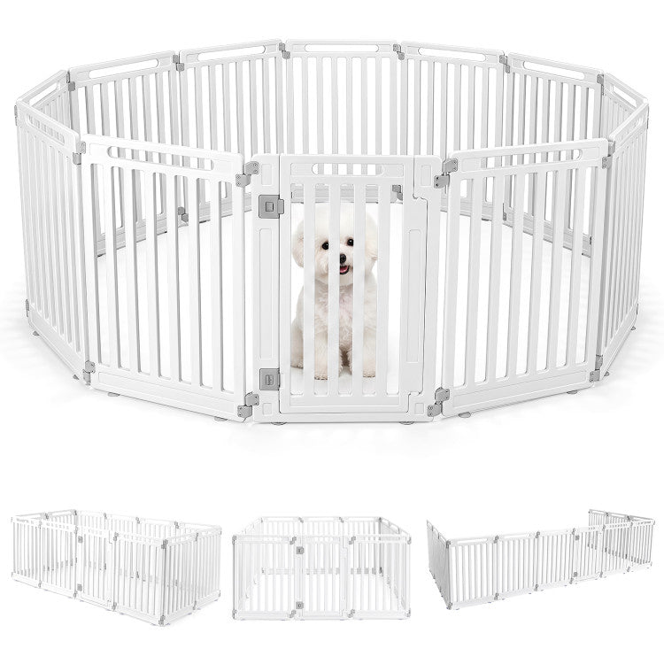 31.5" Height Indoor Outdoor Dog Playpen with 12 Panels
