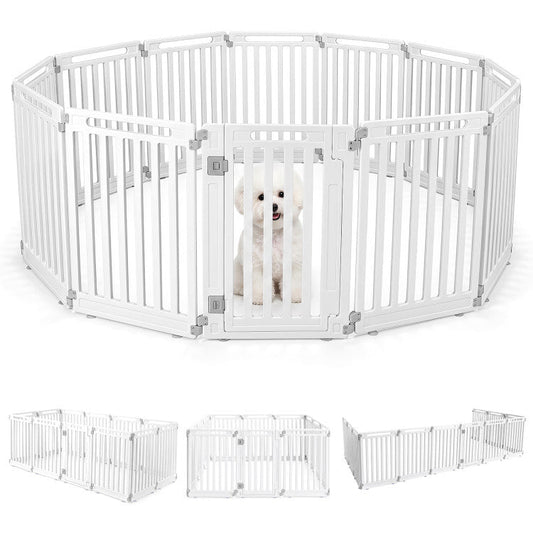 31.5" Height Indoor Outdoor Dog Playpen with 12 Panels