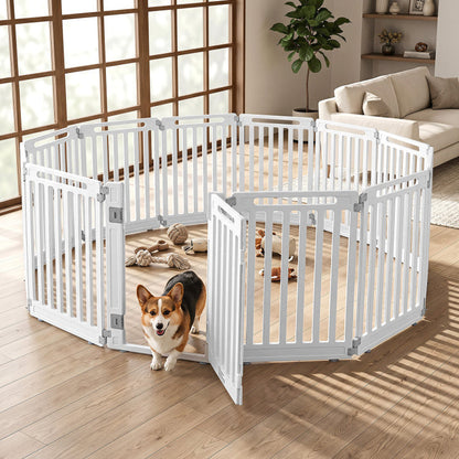 31.5" Height Indoor Outdoor Dog Playpen with 12 Panels