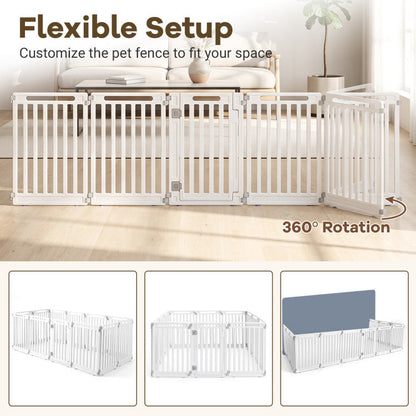 31.5" Height Indoor Outdoor Dog Playpen with 12 Panels