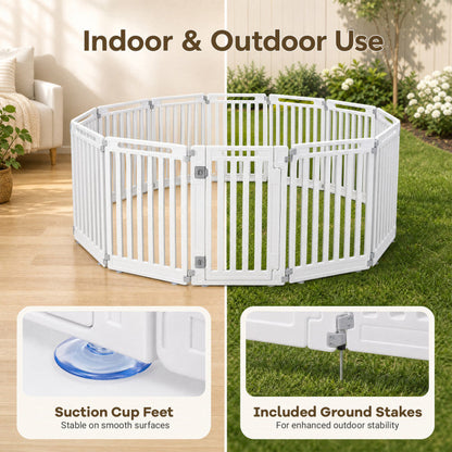 31.5" Height Indoor Outdoor Dog Playpen with 12 Panels