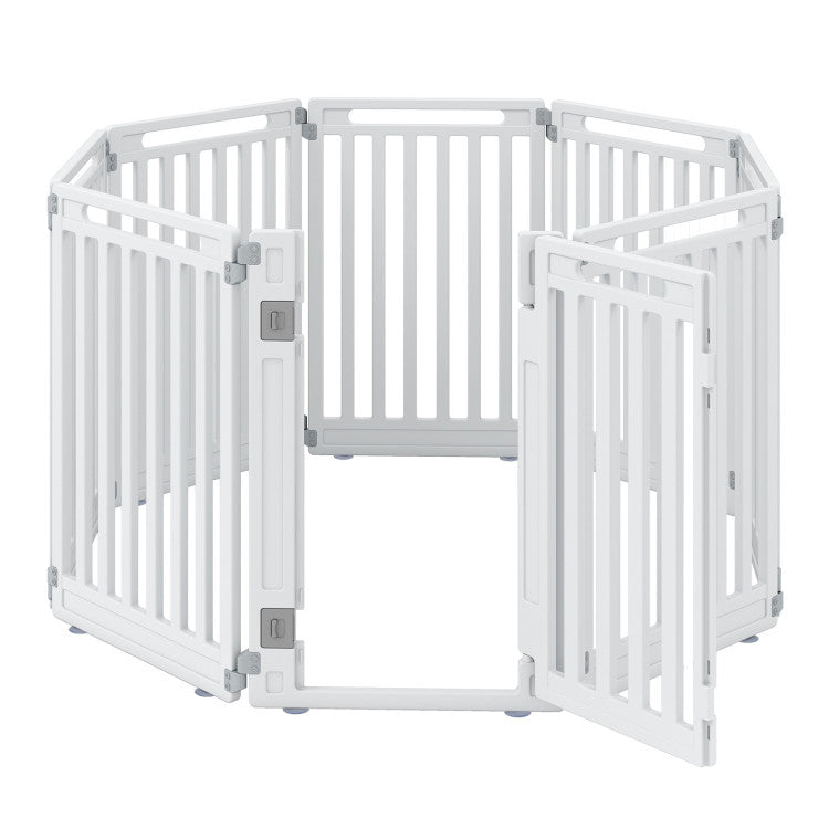 31.5" Height Indoor Outdoor Dog Playpen with 8 Panels