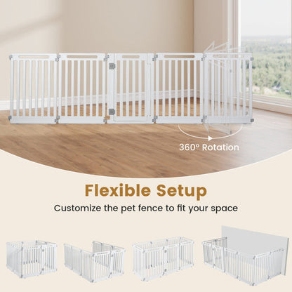 31.5" Height Indoor Outdoor Dog Playpen with 8 Panels