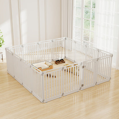 31.5" Height Indoor Outdoor Dog Playpen with 16 Panels