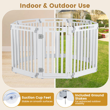 31.5" Height Indoor Outdoor Dog Playpen with 16 Panels