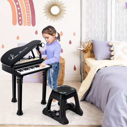31 Keys Kids Piano Keyboard with Stool and Piano Lid