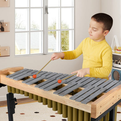 32 Note Marimba Aluminum Xylophone with Rubber Wood Base