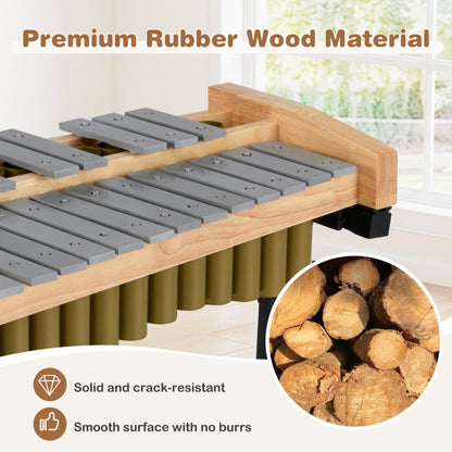 32 Note Marimba Aluminum Xylophone with Rubber Wood Base