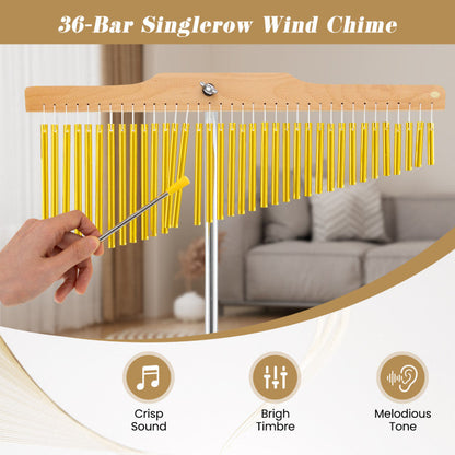 36-Bar Single-Row Chimes Percussion Instrument