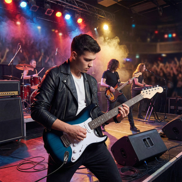 39 Inch Full Size Electric Guitar Beginner Kit with Amplifier for Starter