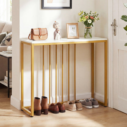 39"Modern Console Table with Built-in Charging Station