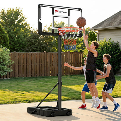 3.3-10 Feet Portable Basketball Hoop Adjustable with Base and Wheels