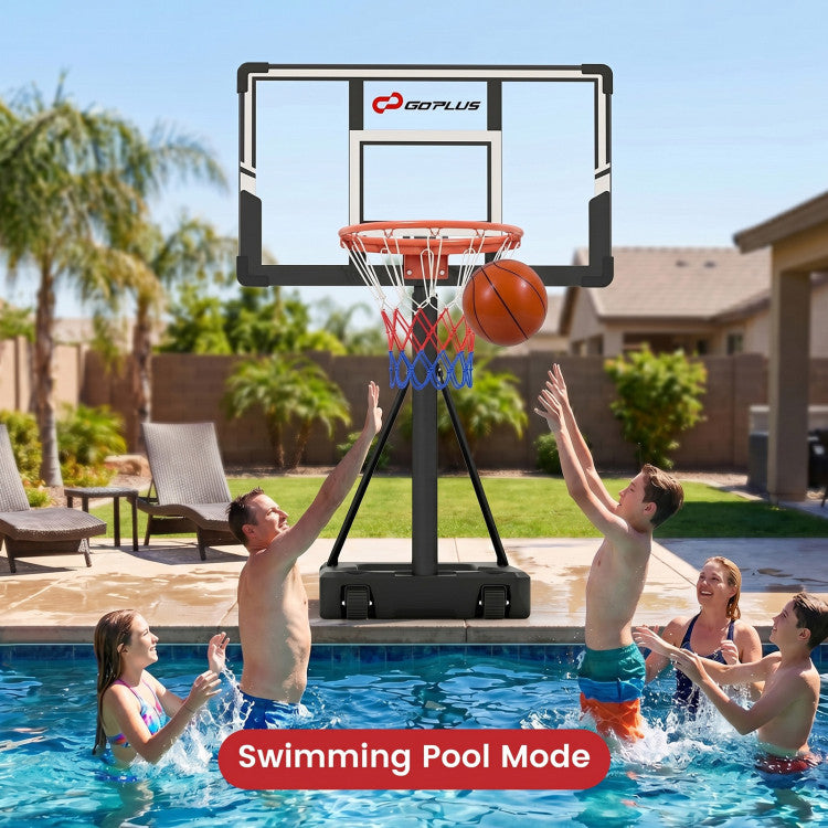 3.3-10 Feet Portable Basketball Hoop Adjustable with Base and Wheels