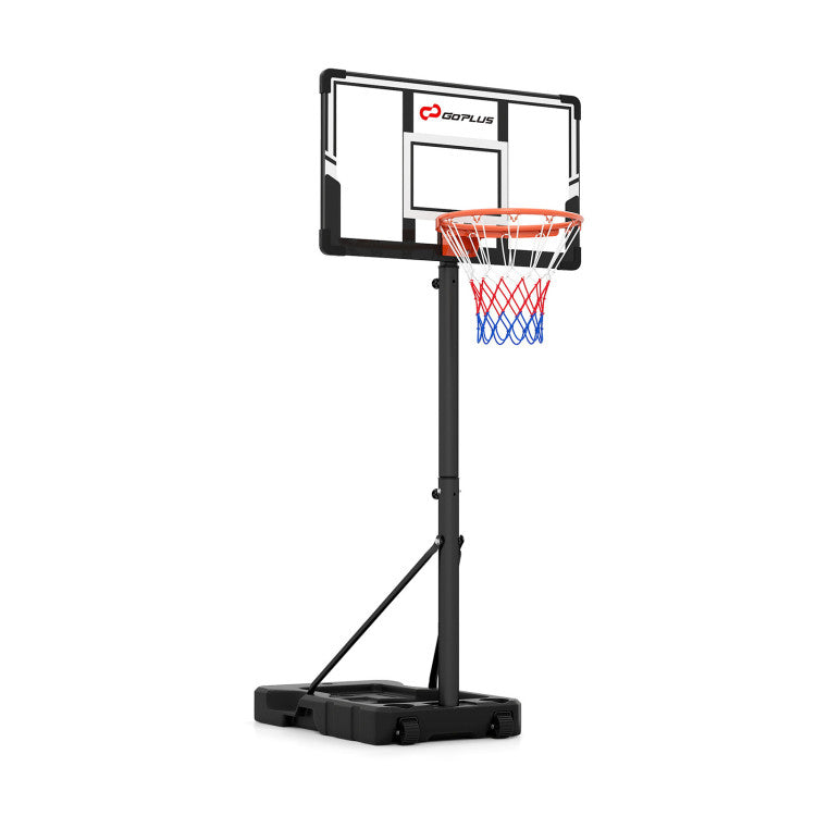 3.3-10 Feet Portable Basketball Hoop Adjustable with Base and Wheels