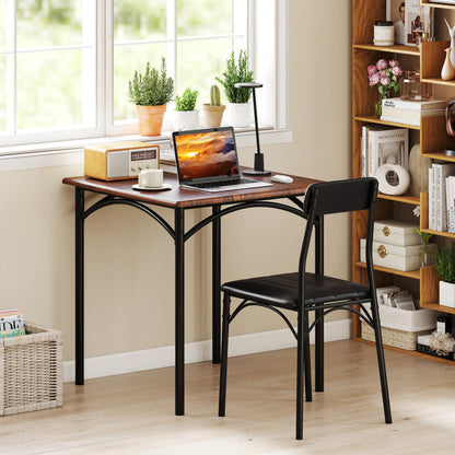3-Piece Dining Table Set Square Kitchen Table and 2 Chairs for Dining Room