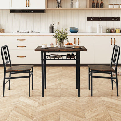 3-Piece Dining Table Set with Rectangular Kitchen Table and 2 Chairs