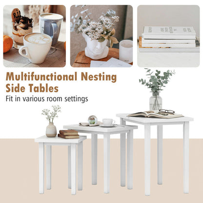3-Piece Farmhouse Rectangle Side Table Set for Living Room