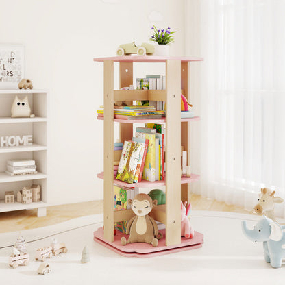 3-Tier Freestanding Corner Toddler Book Rack with 12 Sectors