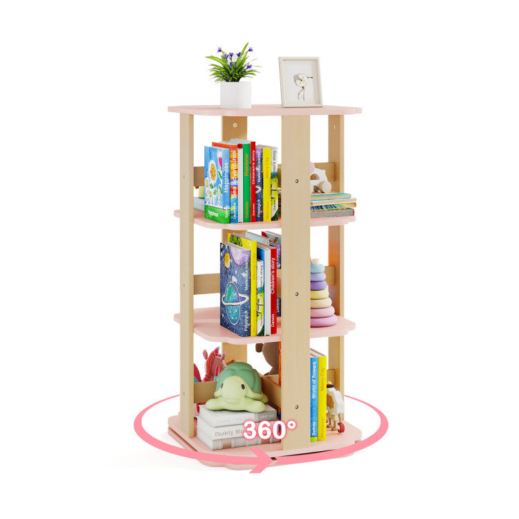 3-Tier Freestanding Corner Toddler Book Rack with 12 Sectors