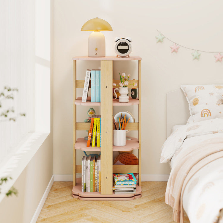 3-Tier Freestanding Corner Toddler Book Rack with 12 Sectors