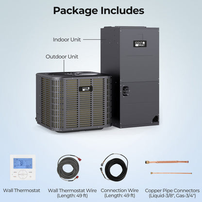 3 Ton 19 SEER2 High-Performance Heat Pump System (Operates down to 5°F)