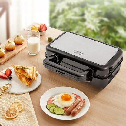 3-in-1 1082W Sandwich Maker with Removable Non-Stick Plates