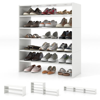 3-in-1 Wood Shoe Rack Ideal for Entryway and Hallway