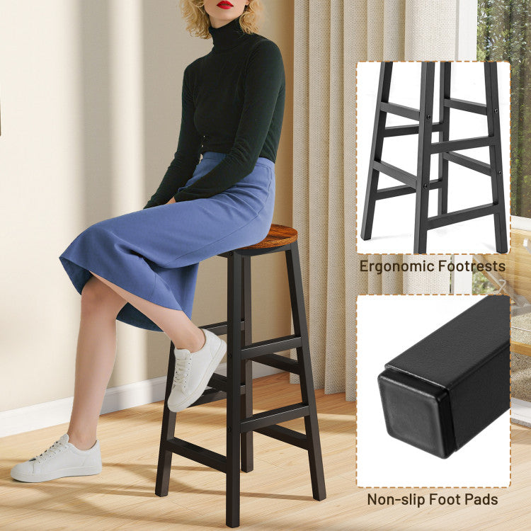3 Pieces Bar Table Set with Storage