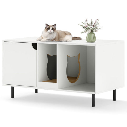 40 Inch Cat Litter Box Enclosure for 2 Cats Hidden Cat Washroom