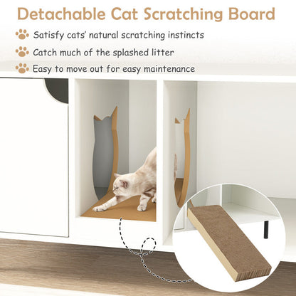 40 Inch Cat Litter Box Enclosure for 2 Cats Hidden Cat Washroom