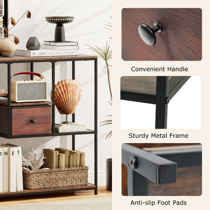 40 Inch Console Table Behind Sofa Couch with Storage
