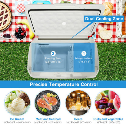 42 QT Portable Dual-Zone Car Refrigerator