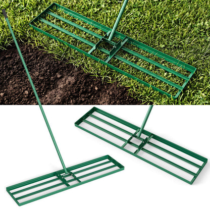 42 x 10 Inch Lawn Leveling Rake with Ergonomic Handle