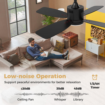 42inch Ceiling Fan with Light and Remote 3CCT LED with Memory 4H Timer 6 Speeds