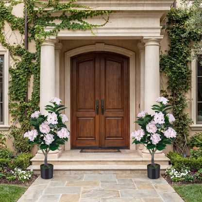 43.5" Artificial Hydrangea Tree 2 Pack