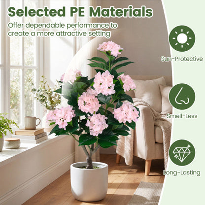 43.5" Artificial Hydrangea Tree 2 Pack