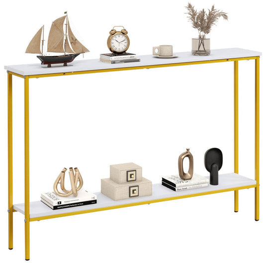 44 Inch Console Table with Shelf with Dual Anti-Tipping Kits