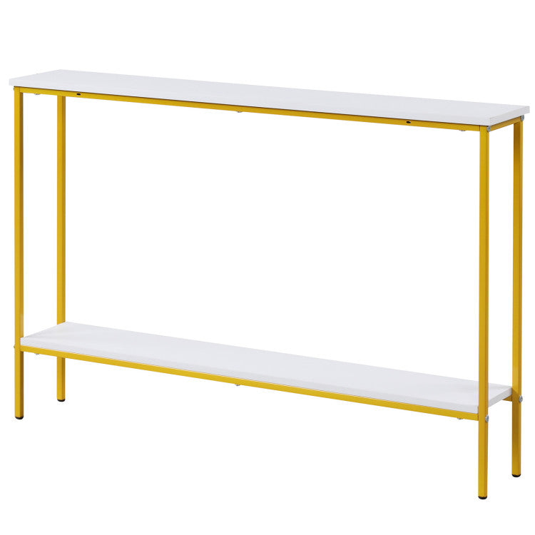 44 Inch Console Table with Shelf with Dual Anti-Tipping Kits