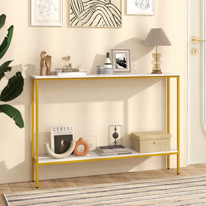 44 Inch Console Table with Shelf with Dual Anti-Tipping Kits