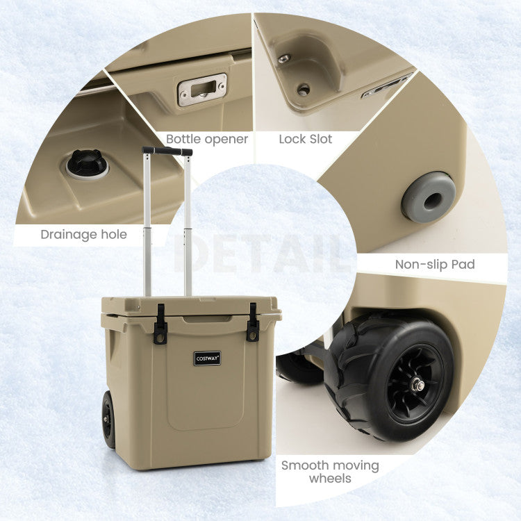 45 Quart Cooler Towable Ice Chest