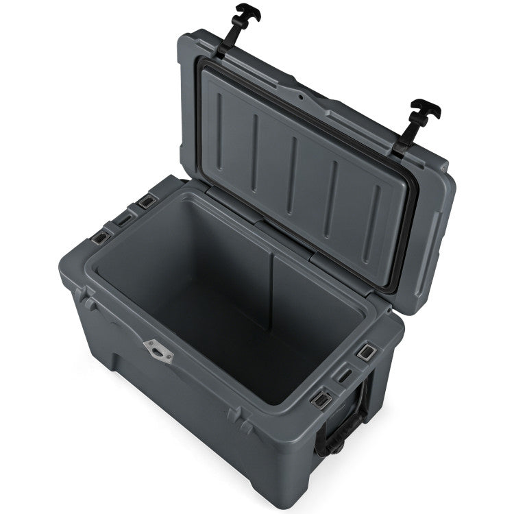 45 Quart Portable Hard Cooler Insulated Ice Chest Keeps Cool for up to 6 Days