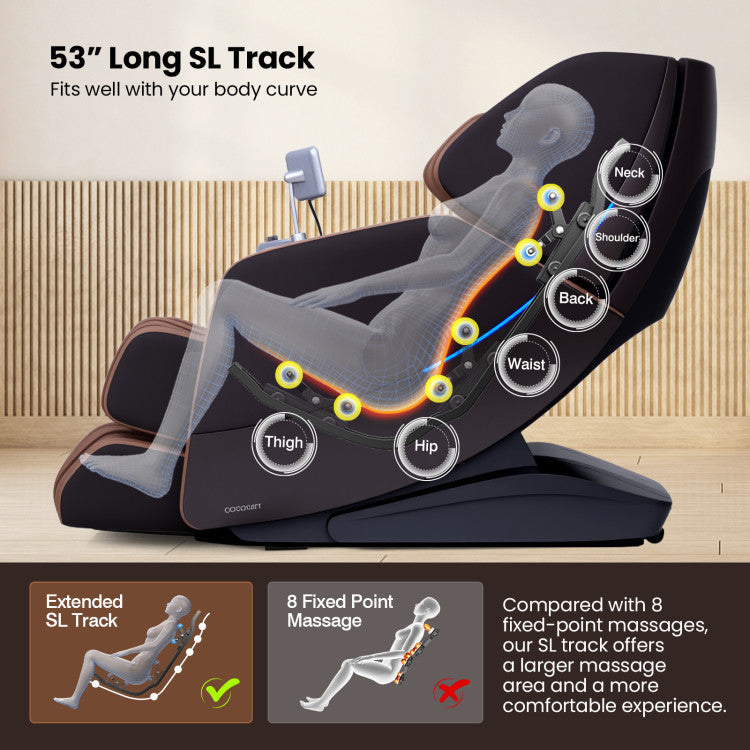 Enjoyment 30-SL Track 4D Full Body Massage Chair Zero Gravity Electric Shiatsu Massage Recliner with Airbags